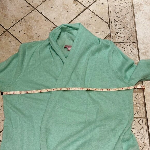 Calypso St. Barth Women’s 100% Cashmere Cardigan - Mint Green, Size L - Picture 6 of 10